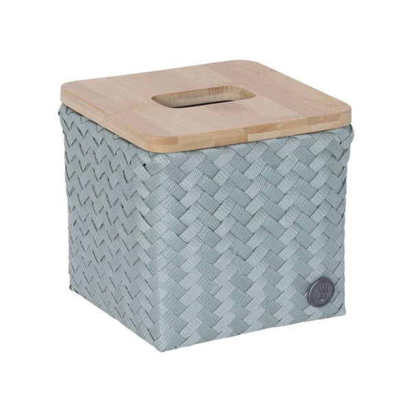 'Top Fit' Square Tissue Box with Bamboo Lid | Eucalyptus by Handed By. Australian Art Prints and Homewares. Green Door Decor. www.greendoordecor.com.au