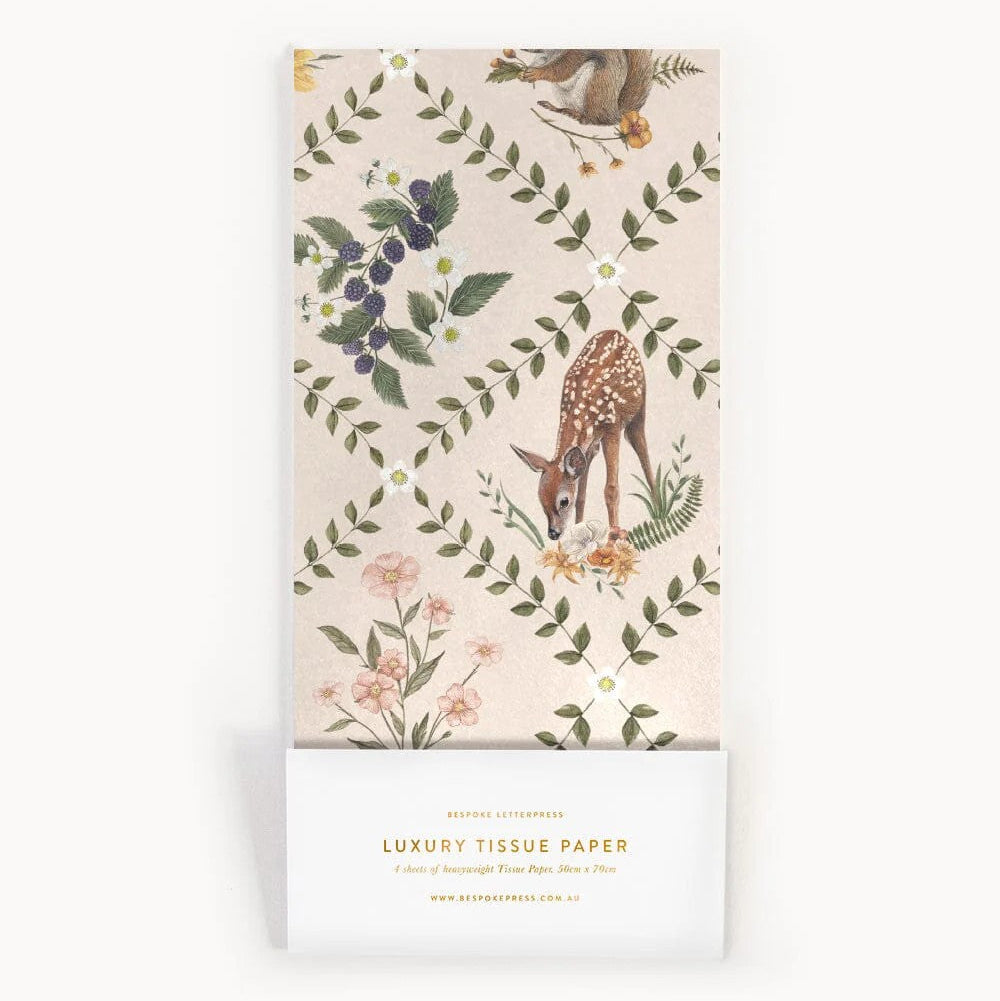 'Wildflower Trellis' Tissue Paper | 4pk by Bespoke Letterpress. Australian Art Prints, Gifts, Fashion and Homewares. Green Door Decor. www.greendoordecor.com.au
