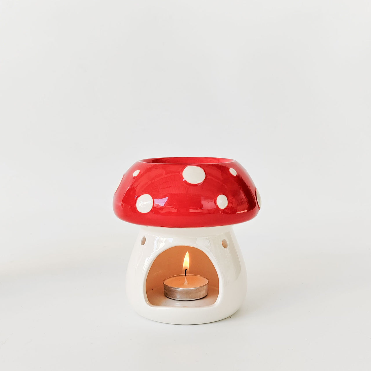 Oil Burner Red 11cm | Toadstool by Urban Products. Australian Art Prints and Homewares. Green Door Decor. www.greendoordecor.com.au