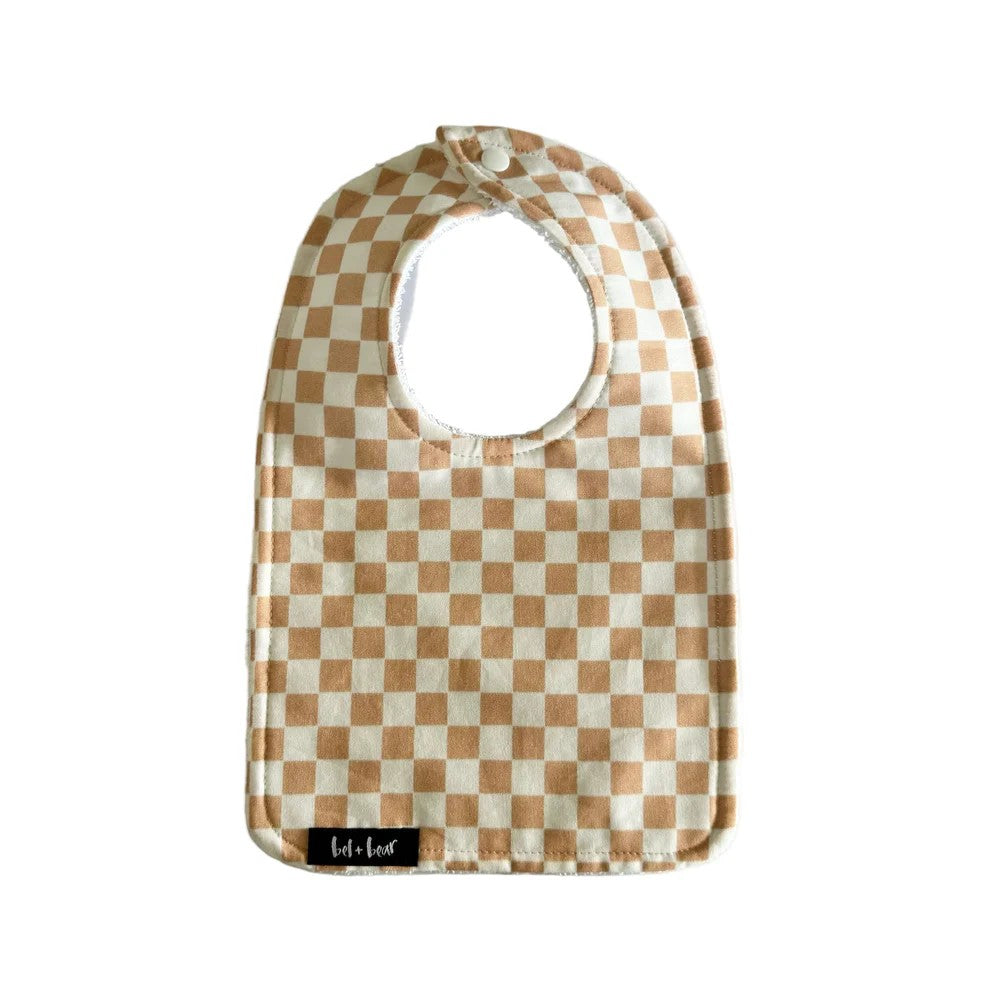 Traditional Bib | Check Me Out by Bel and Bear. Australian Art Prints, Gifts, Fashion and Homewares. Green Door Decor. www.greendoordecor.com.au
