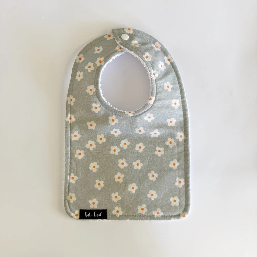 Traditional Bib | Daisy by Bel and Bear. Australian Art Prints, Gifts, Fashion and Homewares. Green Door Decor. www.greendoordecor.com.au