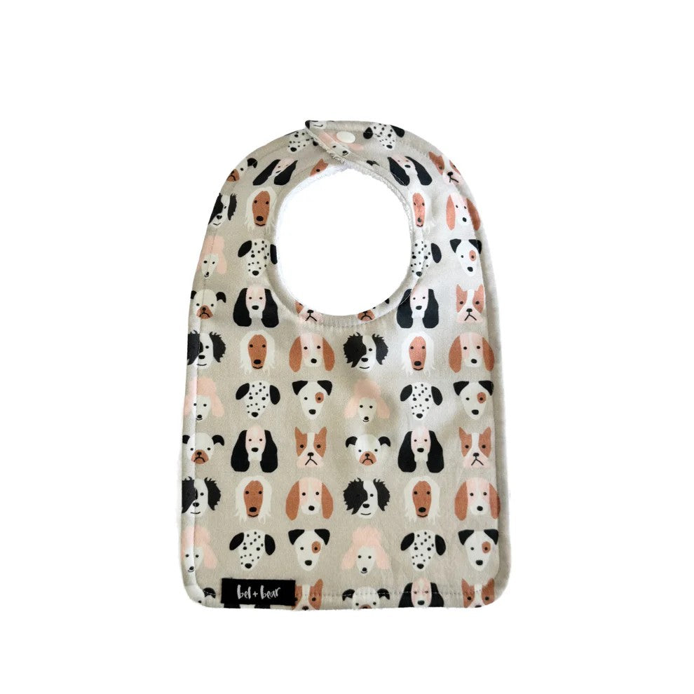 Traditional Bib | Lots of Dogs by Bel and Bear. Australian Art Prints, Gifts, Fashion and Homewares. Green Door Decor. www.greendoordecor.com.au