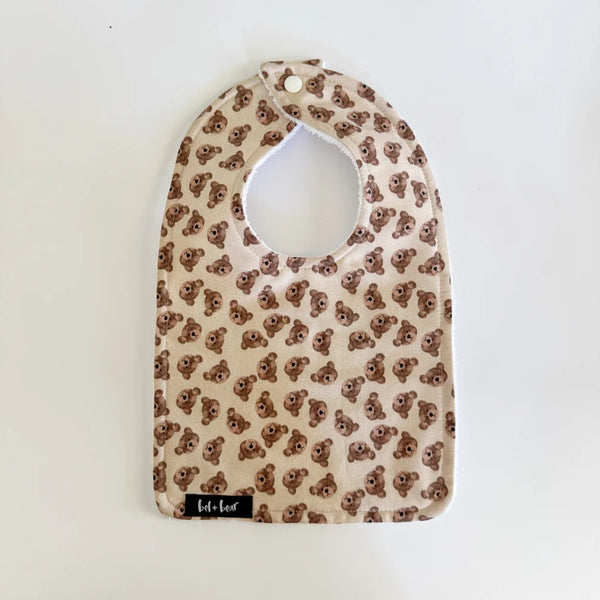 Traditional Bib | Tiny Teddies by Bel and Bear. Australian Art Prints, Gifts, Fashion and Homewares. Green Door Decor. www.greendoordecor.com.au