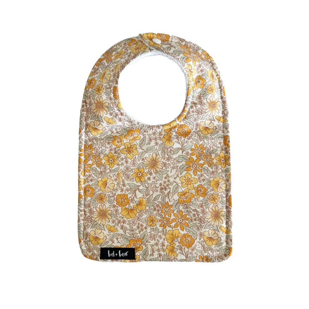 Traditional Bib | Vintage Floral by Bel and Bear. Australian Art Prints, Gifts, Fashion and Homewares. Green Door Decor. www.greendoordecor.com.au