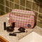 Holiday Travel Bag | Pink Houndstooth by Kollab. Australian Art Prints and Homewares. Green Door Decor. www.greendoordecor.com.au