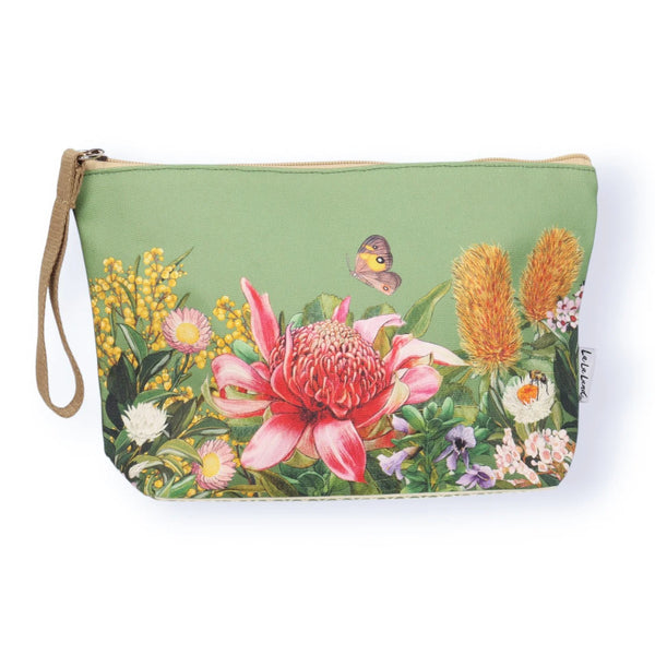Travel Pouch | Botanical Blooms by La La Land. Australian Art Prints and Homewares. Green Door Decor. www.greendoordecor.com.au