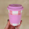 Noss Ceramic Travel Mug | Pink Gingham by Noss & Co. Australian Art Prints and Homewares. Green Door Decor. www.greendoordecor.com.au