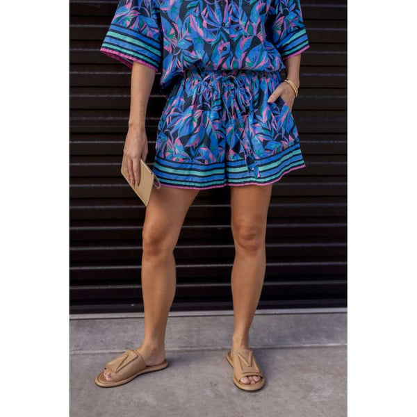 Trene Shorts | Navy Floral Print by Alexandra. Australian Art Prints, Fashion and Homewares. Green Door Decor. www.greendoordecor.com.au