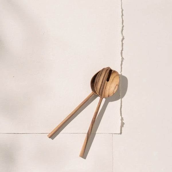Truett Teak Salad Servers by Inartisan. Australian Art Prints, Gifts, Fashion and Homewares. Green Door Decor. www.greendoordecor.com.au