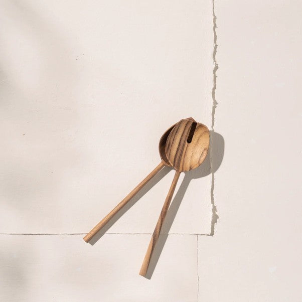 Truett Teak Salad Servers by Inartisan. Australian Art Prints, Gifts, Fashion and Homewares. Green Door Decor. www.greendoordecor.com.au