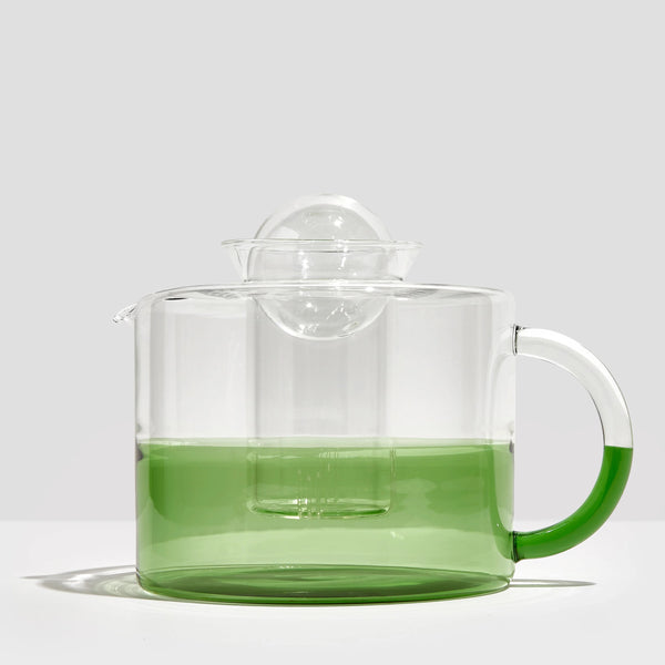 Two Tone Teapot | Clear + Green by Fazeek. Australian Art Prints and Homewares. Green Door Decor. www.greendoordecor.com.au