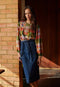 Ume Tie Skirt | Dark Denim by Nancybird. Australian Art Prints and Homewares. Green Door Decor. www.greendoordecor.com.au