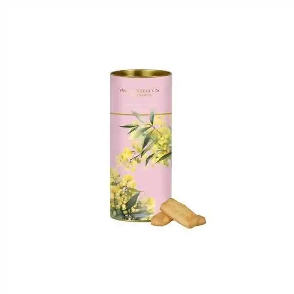 Australian Wattle Shortbread Tube 180g | Valley Produce Co. Australian Art Prints, Gifts, Fashion and Homewares. Green Door Decor. www.greendoordecor.com.au