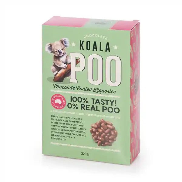 Milk Chocolate Koala Poo 220g | Valley Produce Co. Australian Art Prints, Gifts, Fashion and Homewares. Green Door Decor. www.greendoordecor.com.au