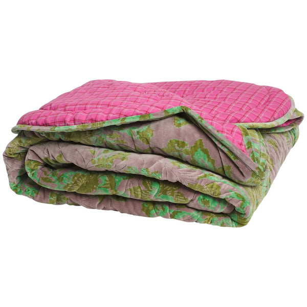 'Valerie' Scalloped Quilted Bedcover by Sage and Clare. Australian Art Prints, Gifts, Fashion and Homewares. Green Door Decor. www.greendoordecor.com.au