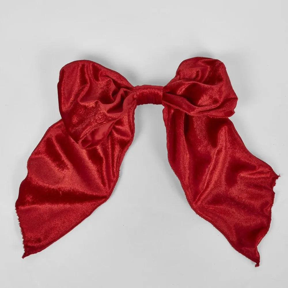 Velvet Clip on Bow - Large | Red by Florabelle. Australian Art Prints and Homewares. Green Door Decor. www.greendoordecor.com.au