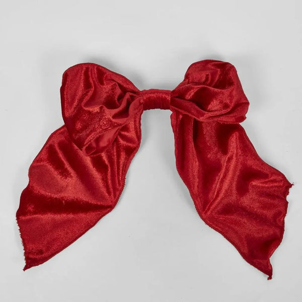 Velvet Clip on Bow - Large | Red by Florabelle. Australian Art Prints and Homewares. Green Door Decor. www.greendoordecor.com.au