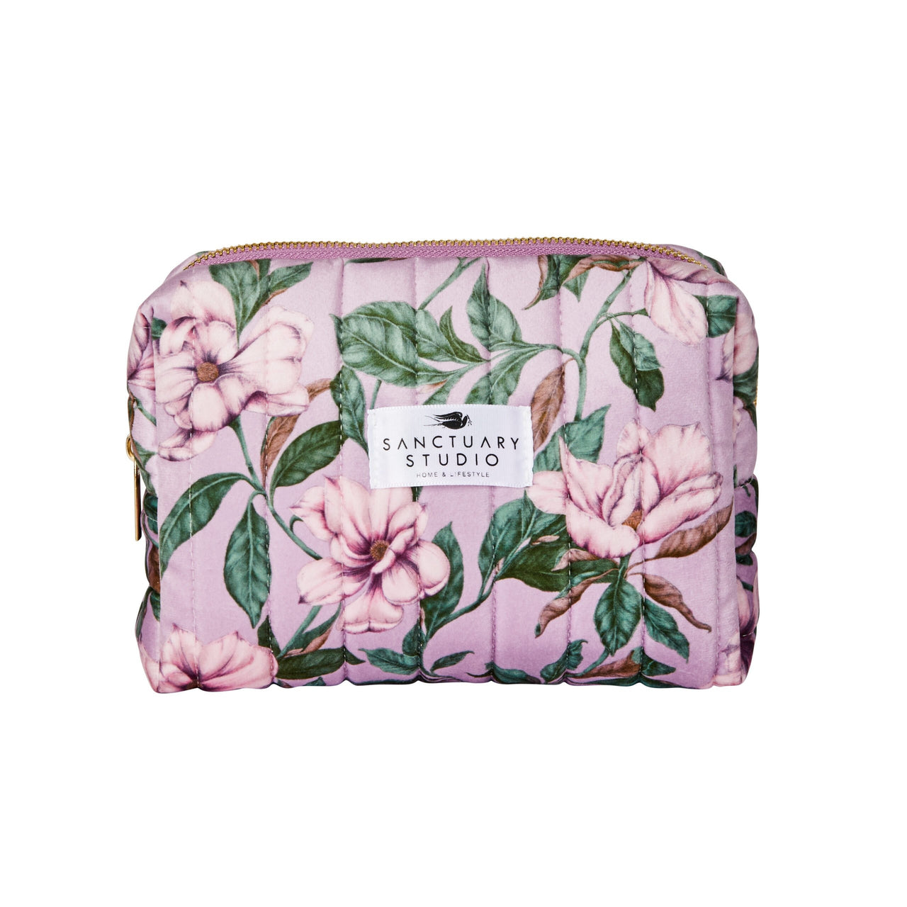 Velvet Cosmetic Bag | Sweet Magnolia by Sanctuary Studio. Australian Art Prints and Homewares. Green Door Decor. www.greendoordecor.com.au