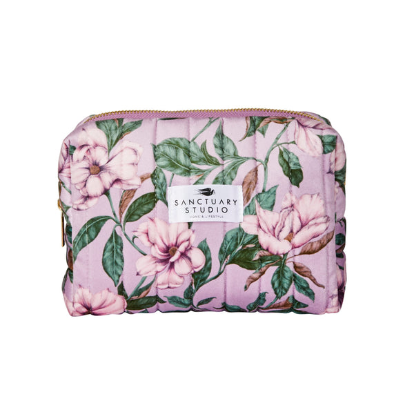 Velvet Cosmetic Bag | Sweet Magnolia by Sanctuary Studio. Australian Art Prints and Homewares. Green Door Decor. www.greendoordecor.com.au