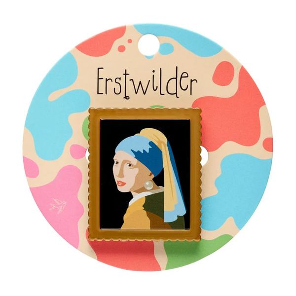Vermeer Simplified Mini Brooch | Erstwilder. Australian Art Prints, Gifts, Fashion and Homewares. Green Door Decor. www.greendoordecor.com.au