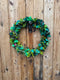 Vibrant Green Recycled Fabric Wreath by Mink & Me. Australian Art Prints and Homewares. Green Door Decor. www.greendoordecor.com.au