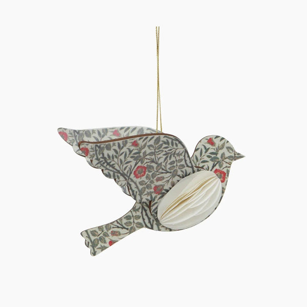 Vintage Pattern Hanging Bird - Cream | Christmas Hanging Decoration by French Country Collections. Australian Art Prints and Homewares. Green Door Decor. www.greendoordecor.com.au