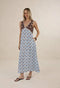 Vintage Tales Maxi Dress | Blue/Choc by Humidity Lifestyle. Australian Art Prints, Gifts, Fashion and Homewares. Green Door Decor. www.greendoordecor.com.au