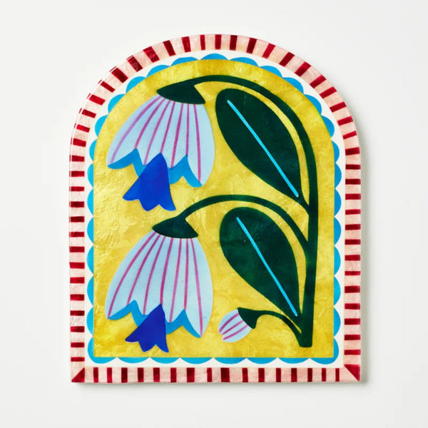 Wall Tile | 'Bloom Nouveau' Yellow Arch by Jones and Co. Australian Art Prints and Homewares. Green Door Decor. www.greendoordecor.com.au