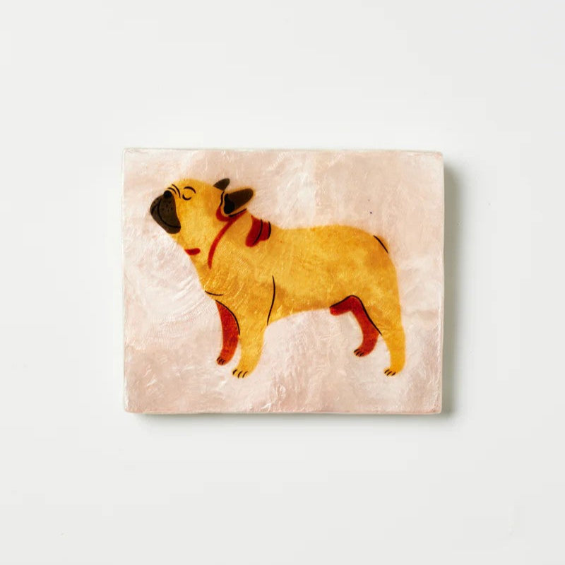Wall Tile | Pup Frenchie by Jones and Co. Australian Art Prints and Homewares. Green Door Decor. www.greendoordecor.com.au