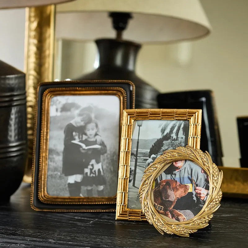 Wheat Round Photo Frame | Champagne by French Country Collections. Australian Art Prints, Gifts, Fashion and Homewares. Green Door Decor. www.greendoordecor.com.au