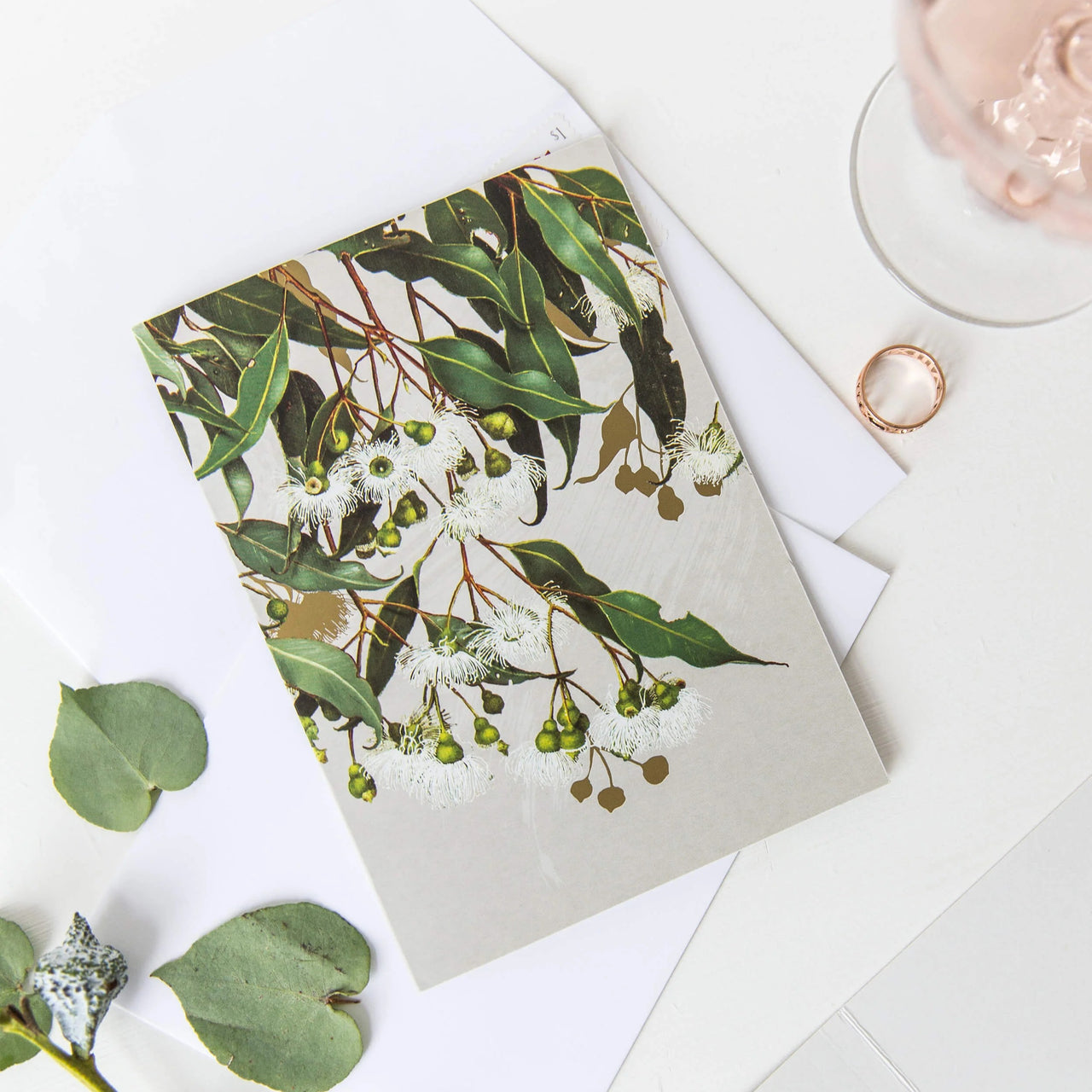 White Collection Greeting Card | Marri Gum by Bell Art. Australian Art Prints and Homewares. Green Door Decor. www.greendoordecor.com.au