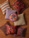 Linen Round Cushion (45cm) | Wild Pansy Lilac by Bonnie and Neil. Australian Art Prints, Gifts, Fashion and Homewares. Green Door Decor. www.greendoordecor.com.au