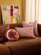 Linen Round Cushion (45cm) | Wild Pansy Lilac by Bonnie and Neil. Australian Art Prints, Gifts, Fashion and Homewares. Green Door Decor. www.greendoordecor.com.au
