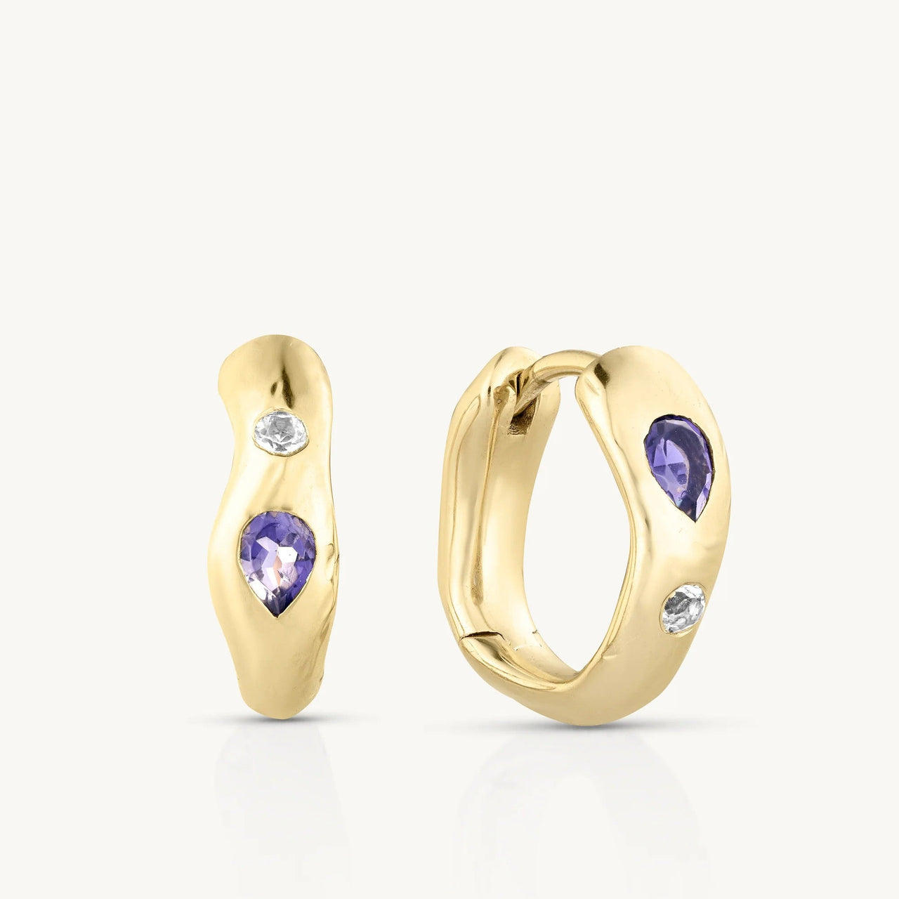 'Willa' Gold Hoops by ToniMay. Australian Art Prints, Fashion and Homewares. Green Door Decor. www.greendoordecor.com.au