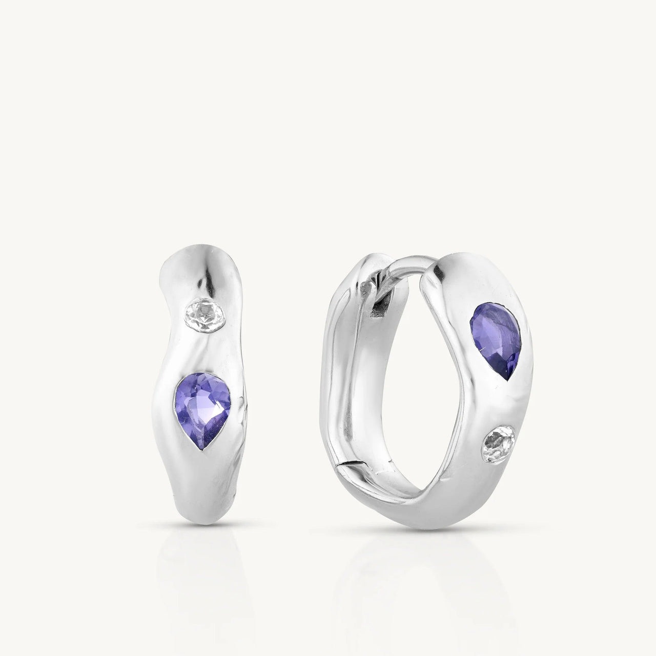 'Willa' Silver Hoops by ToniMay. Australian Art Prints, Fashion and Homewares. Green Door Decor. www.greendoordecor.com.au