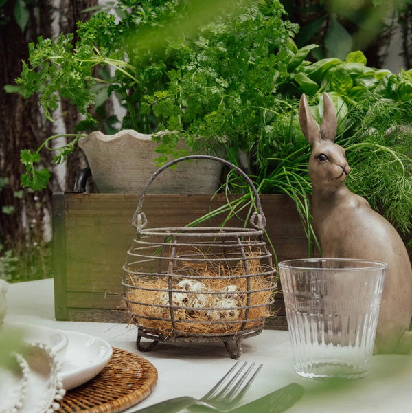 Wire Round Egg Basket by French Country Collections. Australian Art Prints, Fashion and Homewares. Green Door Decor. www.greendoordecor.com.au