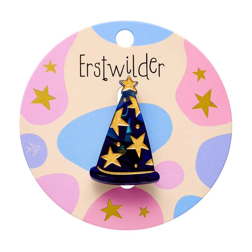 Wizard Hat Simplified Mini Brooch | Erstwilder. Australian Art Prints, Gifts, Fashion and Homewares. Green Door Decor. www.greendoordecor.com.au
