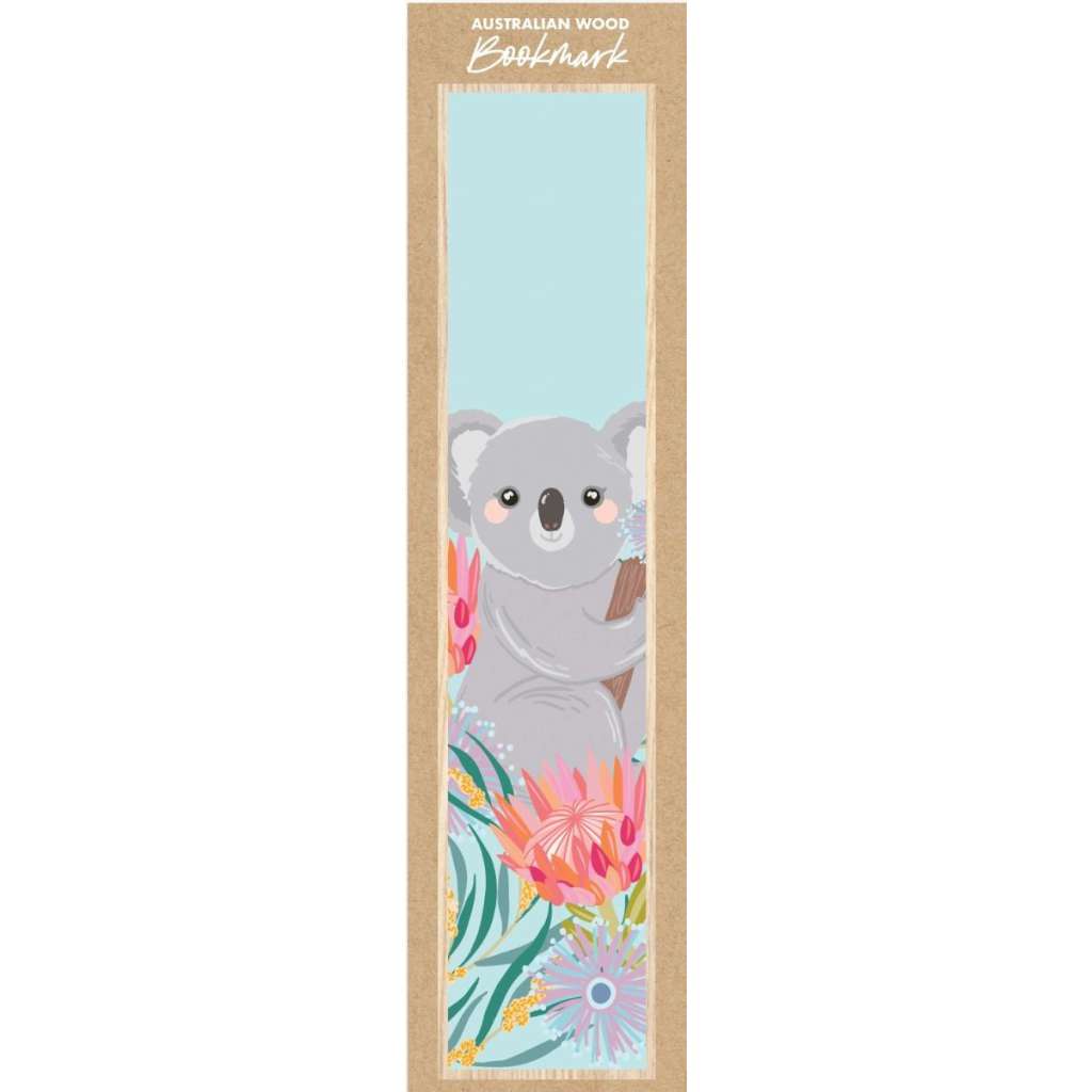 Wooden Bookmark - Christie Williams | Koala Light Blue by Aero Images. Australian Art Prints, Fashion and Homewares. Green Door Decor. www.greendoordecor.com.au