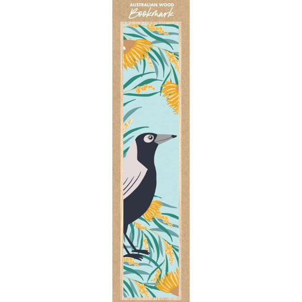 Wooden Bookmark - Christie Williams | Magpie Mint by Aero Images. Australian Art Prints, Fashion and Homewares. Green Door Decor. www.greendoordecor.com.au
