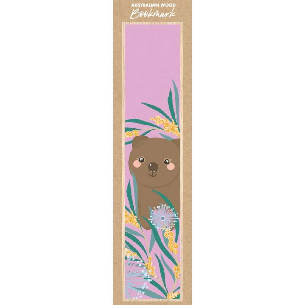 Wooden Bookmark - Christie Williams | Wombat Mauve by Aero Images. Australian Art Prints, Fashion and Homewares. Green Door Decor. www.greendoordecor.com.au