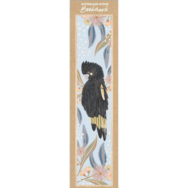 Wooden Bookmark - Christie Williams | Yellow Tailed Black Cockatoo by Aero Images. Australian Art Prints and Homewares. Green Door Decor. www.greendoordecor.com.au