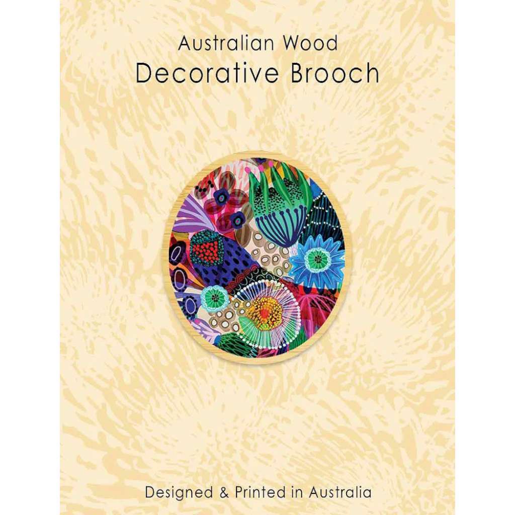 Wooden Decorative Brooch - Kirsten Katz | Garden Eden by Aero ImagesWooden Decorative Brooch - Kirsten Katz | Garden Eden