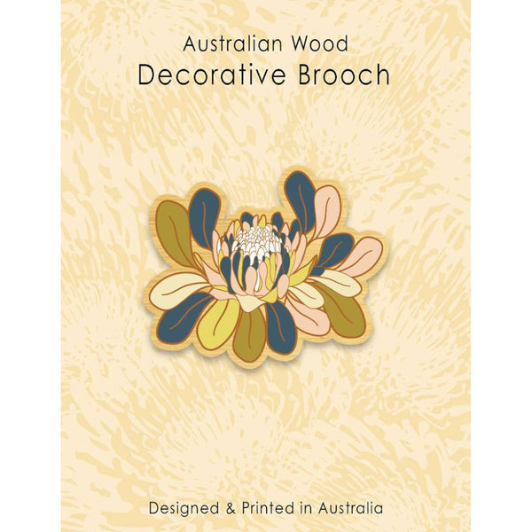 Wooden Decorative Brooch - Kirsten Katz | Large Flower by Aero Images. Australian Art Prints and Homewares. Green Door Decor. www.greendoordecor.com.au