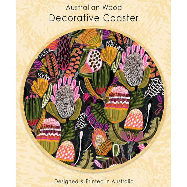 Wooden Coaster - Kirsten Katz | Bush Bounty by Aero Images. Australian Art Prints and Homewares. Green Door Decor. www.greendoordecor.com.au