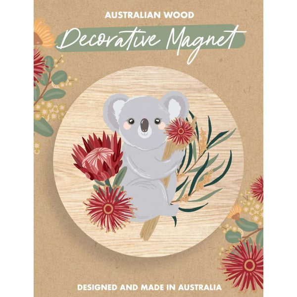 Wooden Magnet - Christie Williams | Koala by Aero Images. Australian Art Prints and Homewares. Green Door Decor. www.greendoordecor.com.au