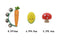Wooden Veggie Musical Set | Carrot, Mushroom & Corn by Eleganter Australia. Australian Art Prints, Gifts, Fashion and Homewares. Green Door Decor. www.greendoordecor.com.au