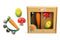 Wooden Veggie Musical Set | Carrot, Mushroom & Corn by Eleganter Australia. Australian Art Prints, Gifts, Fashion and Homewares. Green Door Decor. www.greendoordecor.com.au