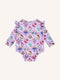 'Woodland Grid' Glimmer Bodysuit | Lilac by Fleur Harris. Australian Art Prints, Gifts, Fashion and Homewares. Green Door Decor. www.greendoordecor.com.au