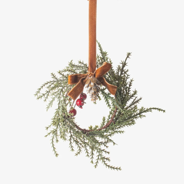 Woodland Mini Wreath | Christmas Hanging Decoration by French Country Collections. Australian Art Prints, Gifts, Fashion and Homewares. Green Door Decor. www.greendoordecor.com.au
