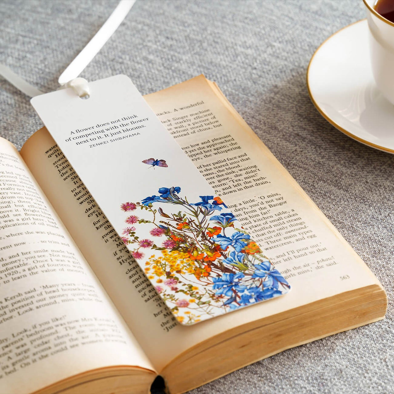 Woodlands Bookmark | Leschenaultia & Pomegarante by Bell Art. Australian Art Prints, Fashion and Homewares. Green Door Decor. www.greendoordecor.com.au